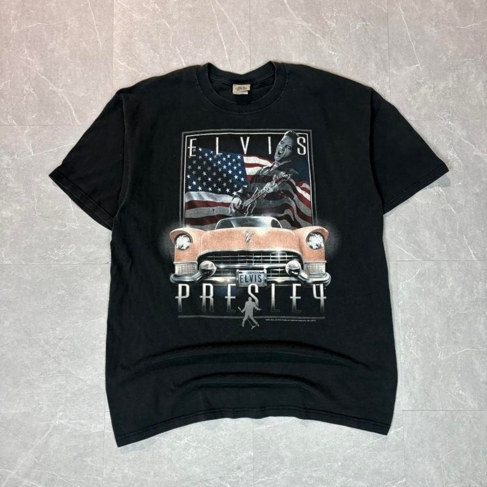 Vintage Liquid Blue Elvis Presley Tee